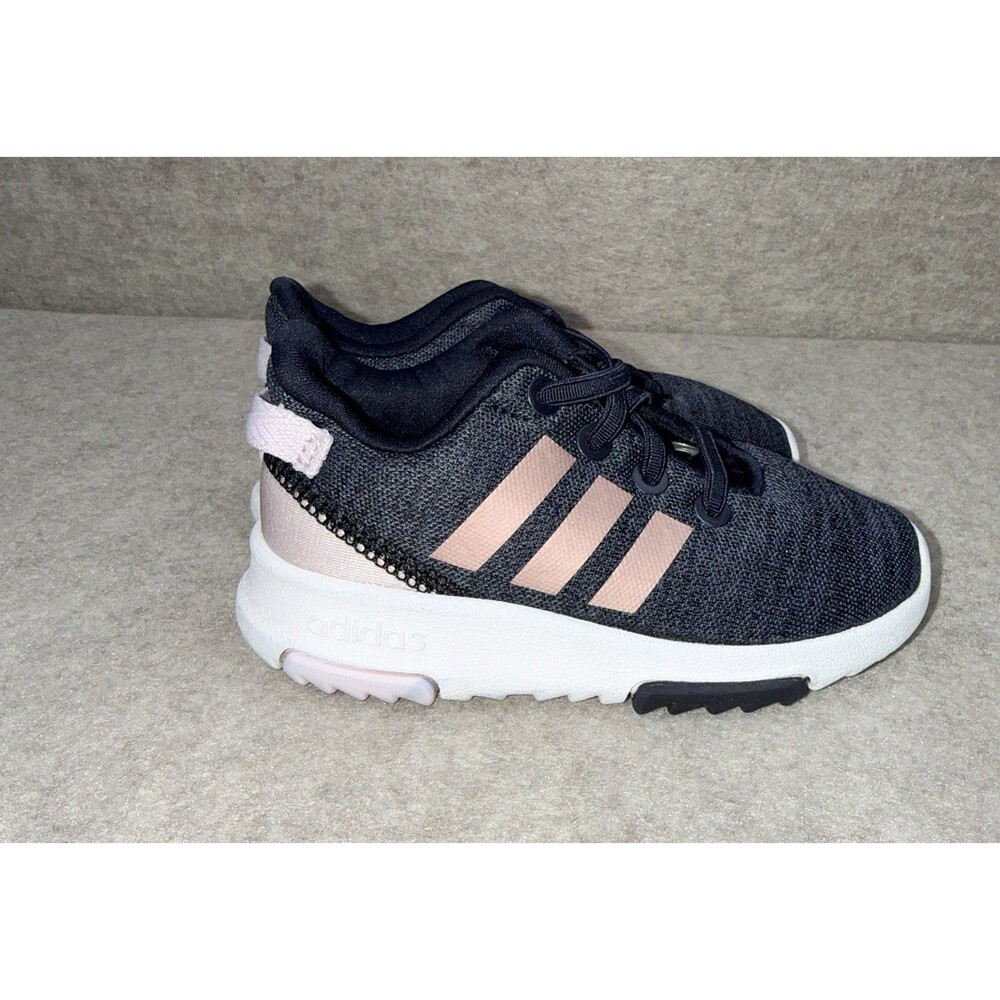 Adidas Toddlers Racer TR Cloudfoam Girls Size 6 1/2K Blue Rose Gold